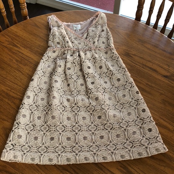 Suzi Chin for Maggie Boutique Dresses & Skirts - Tan Suzi Chin for Maggie Boutique Dress Sz 4